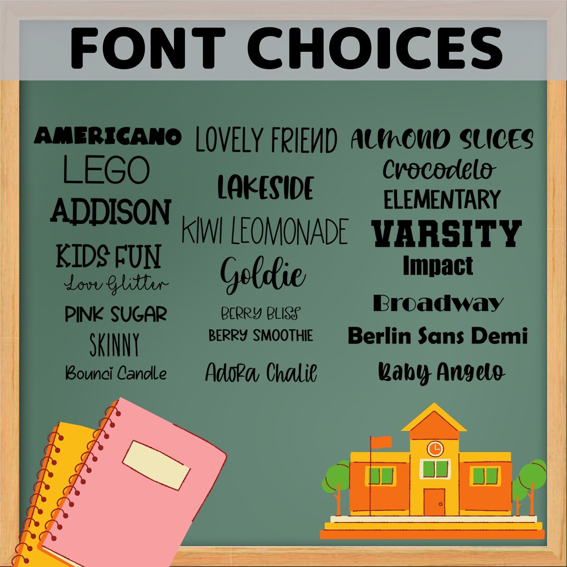 Back to School Supplies Vinyl Name Label Decal Stickers, Name Labels ...