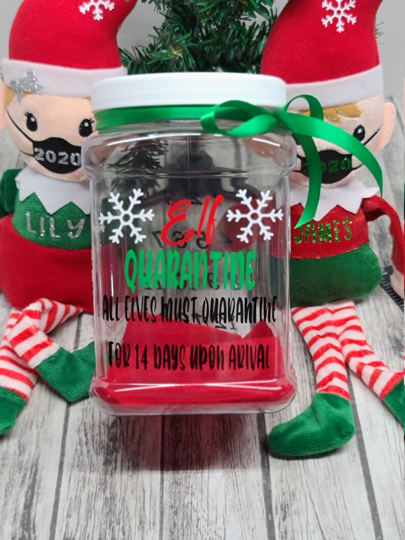 Elf Quarantine Jar Christmas Elf Novelty Prop Elf Prop Box Etsy UK