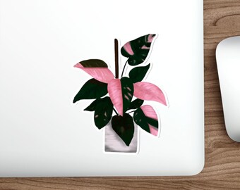 Pink Princess Philodendron Die-Cut Stickers