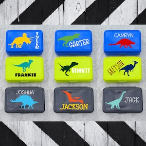 Back to School Dinosaur Pencil Case Personalized Boys Pencil Box School Supplies Organizer