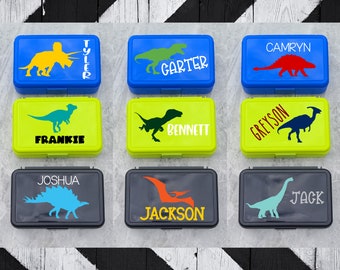 Back to School Dinosaur Pencil Case Personalized Boys Pencil Box School Supplies Organizer