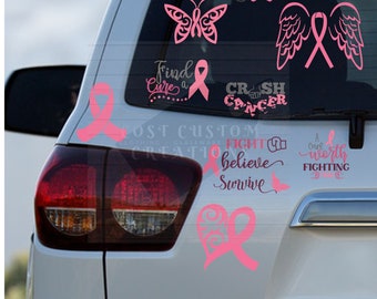 Breast Cancer, Awareness ,Car Decals, Car Sticks, Awareness Decals, Breast Cancer Decals, Pink Ribbon, Awareness Ribbon