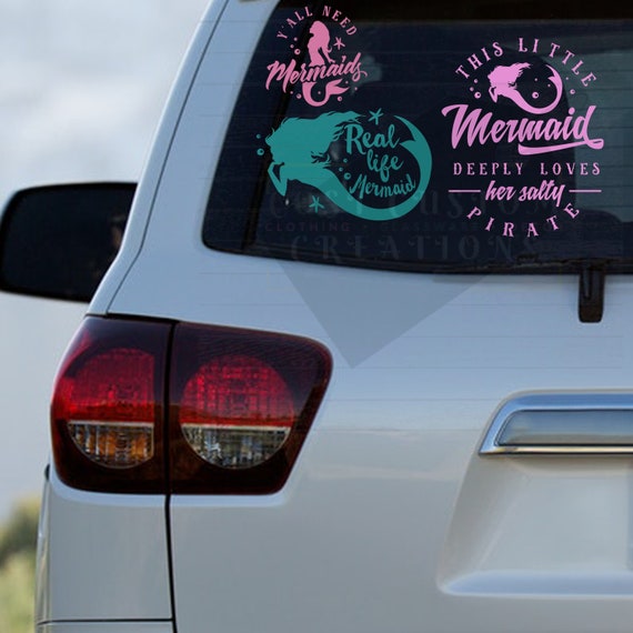 Mermaid car decal online