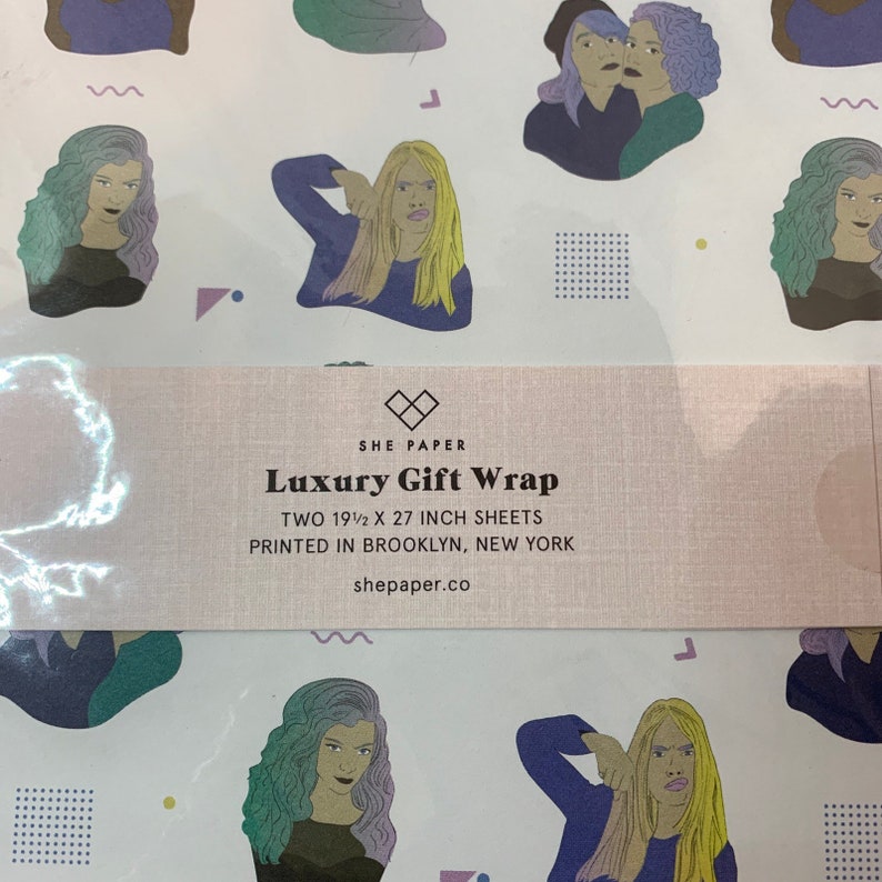 She Paper Gift Wrap Wrapping Paper Abbi+ilana Lorde Cara Serena ...