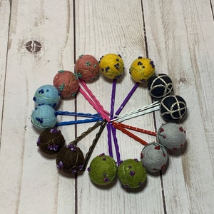 Embroidered felt bobby pin