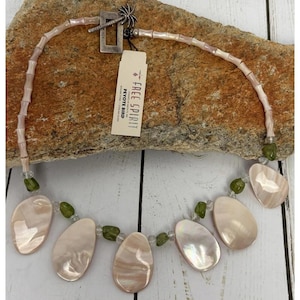 NEUE Lilly Pulitzer x Peyote Vogel Sterling Silber Perlmutt Halskette J193 Bild 1