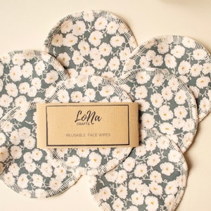 Reusable Cotton Facial Wipes, Eco Friendly Washable Cotton Rounds, Makeup Remover Pads