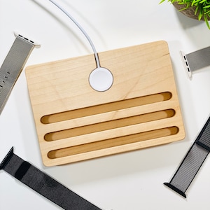 Dock + 3 Slots Charging Station | Bands Storage | Watch Charging