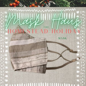 Adult Homestead Holiday Face Mask *SHIPS FAST*