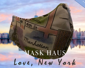 Love, New York Reversible Adult Face Mask (SHIPS FAST)