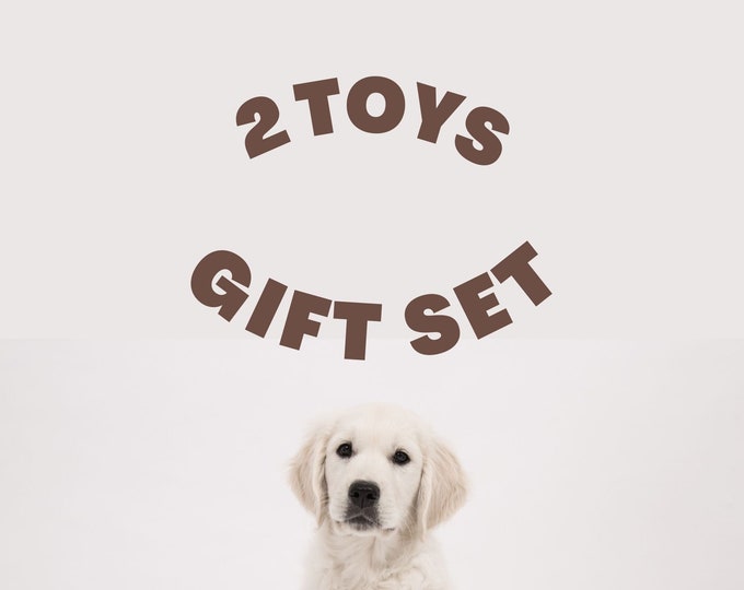 Dog Toy Gift Box of 2, Dog Birthday Gift, Fun and Durable Pet Toys for dog lovers