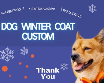 Custom personalized cat and dog winter coat, Waterproof snow jacket with fleece, Fashion stylish cute color pet outdoor apparel