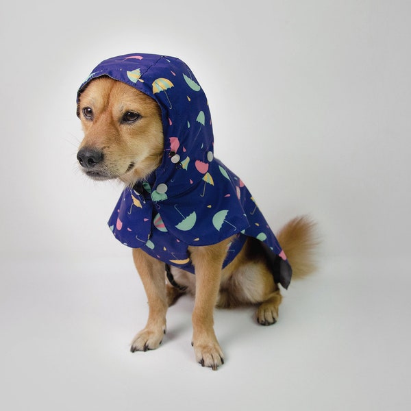 Dog Umbrella Raincoat Waterproof, Dog Jacket Outdoor Coat, Puppy Pet Rain Gear, Handmade Custom Large Dog Cloth
