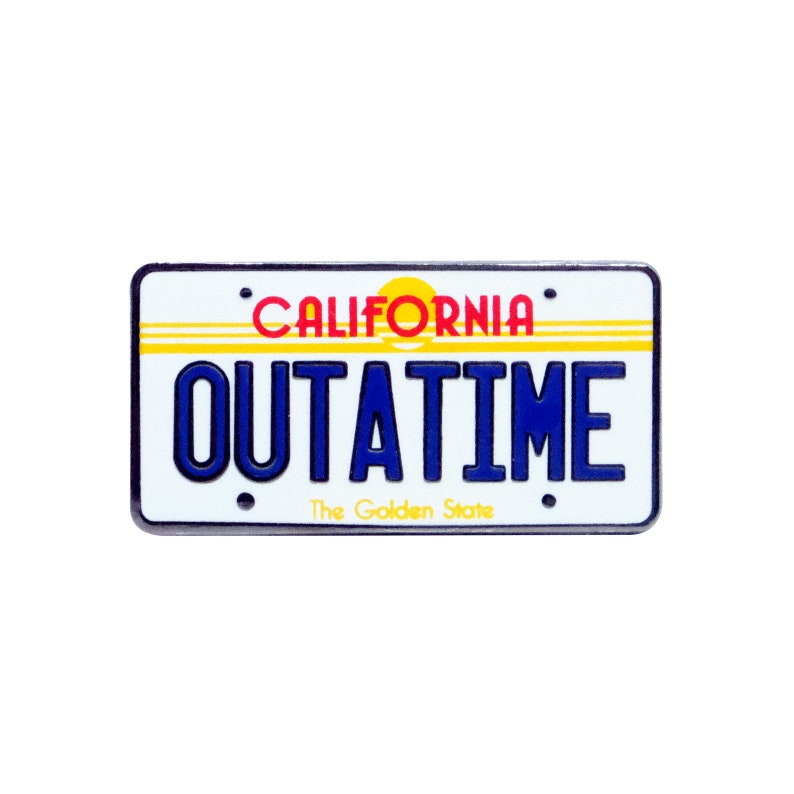 Back To The Future Outatime License Plate Lapel Pin Etsy