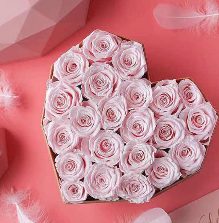 Preserved Roses Flower Box roses in a box gifts for her Etsy