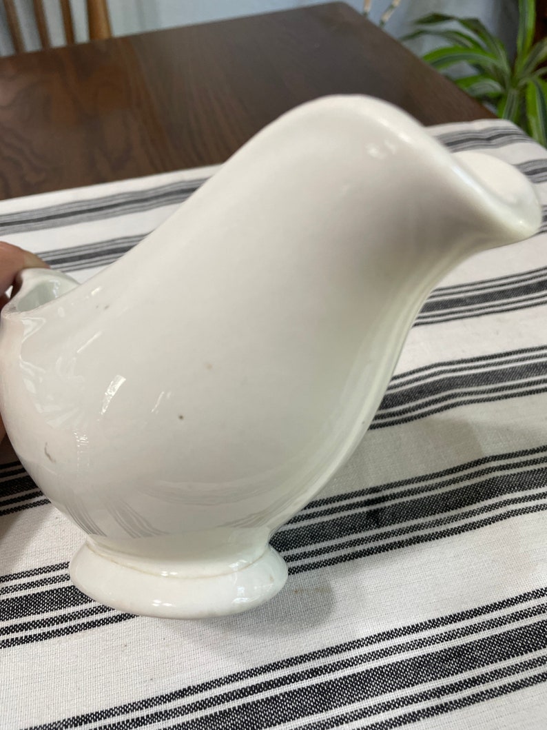 Vintage 1942 U.S.Q.M.C. Ironstone Gravy Boat. White Heavy Etsy