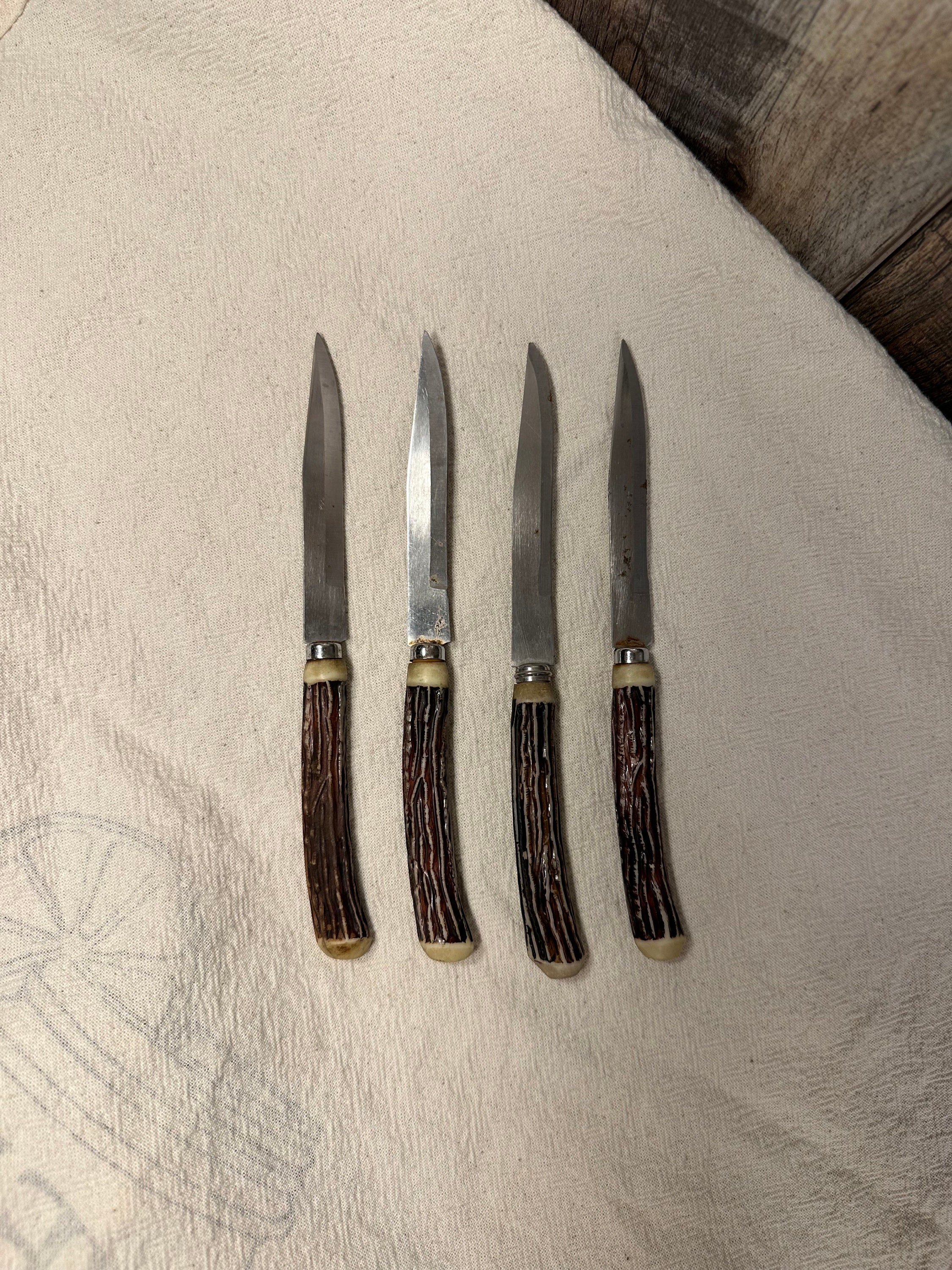 1960s Mac Knife Modern Pair De Luxe Steak Knives Japan