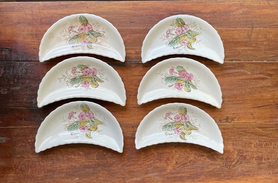 Antique Bridgewood Sons Bone Dishes. Set of 6 1800s Bone Dishes. Made in England. Primrose Pattern. Etsy