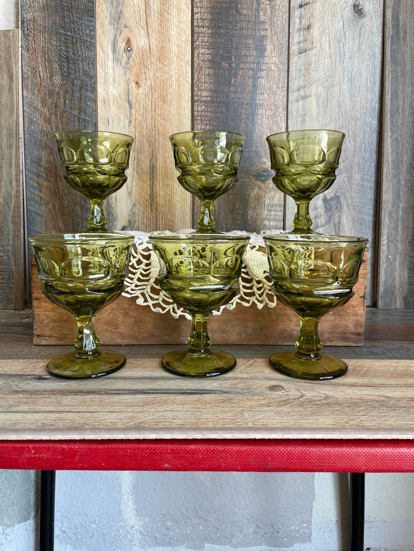 Green Fostoria Stemmed Wine Glasses. Avacado Green Sherbet Etsy