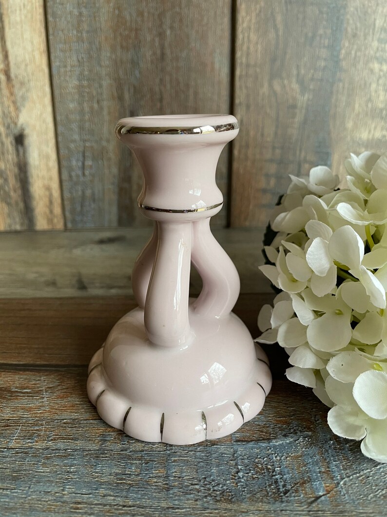 Mid Century Candle Holder. Made in Japan Candle Holder . Pink Etsy
