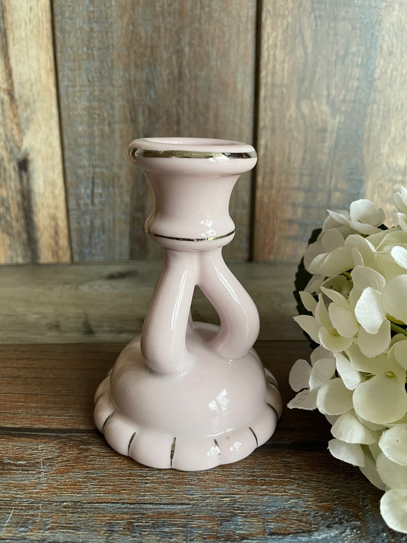 Mid Century Candle Holder. Made in Japan Candle Holder . Pink Etsy
