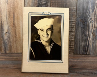 WWII Navy Portrait Photograph. Sailor’s Photo. WWII Memorabilia.