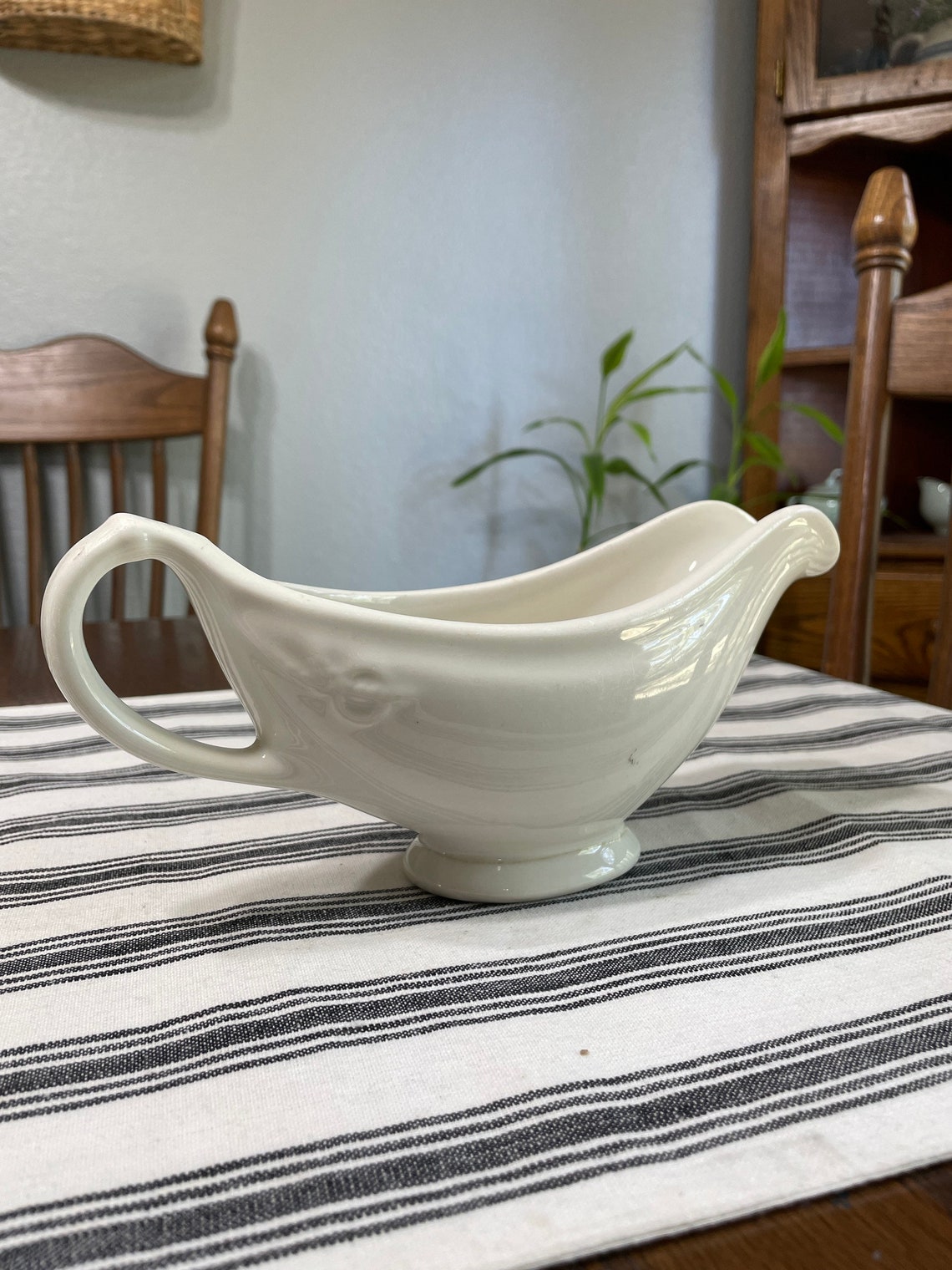 Vintage 1942 U.S.Q.M.C. Ironstone Gravy Boat. White Heavy Etsy