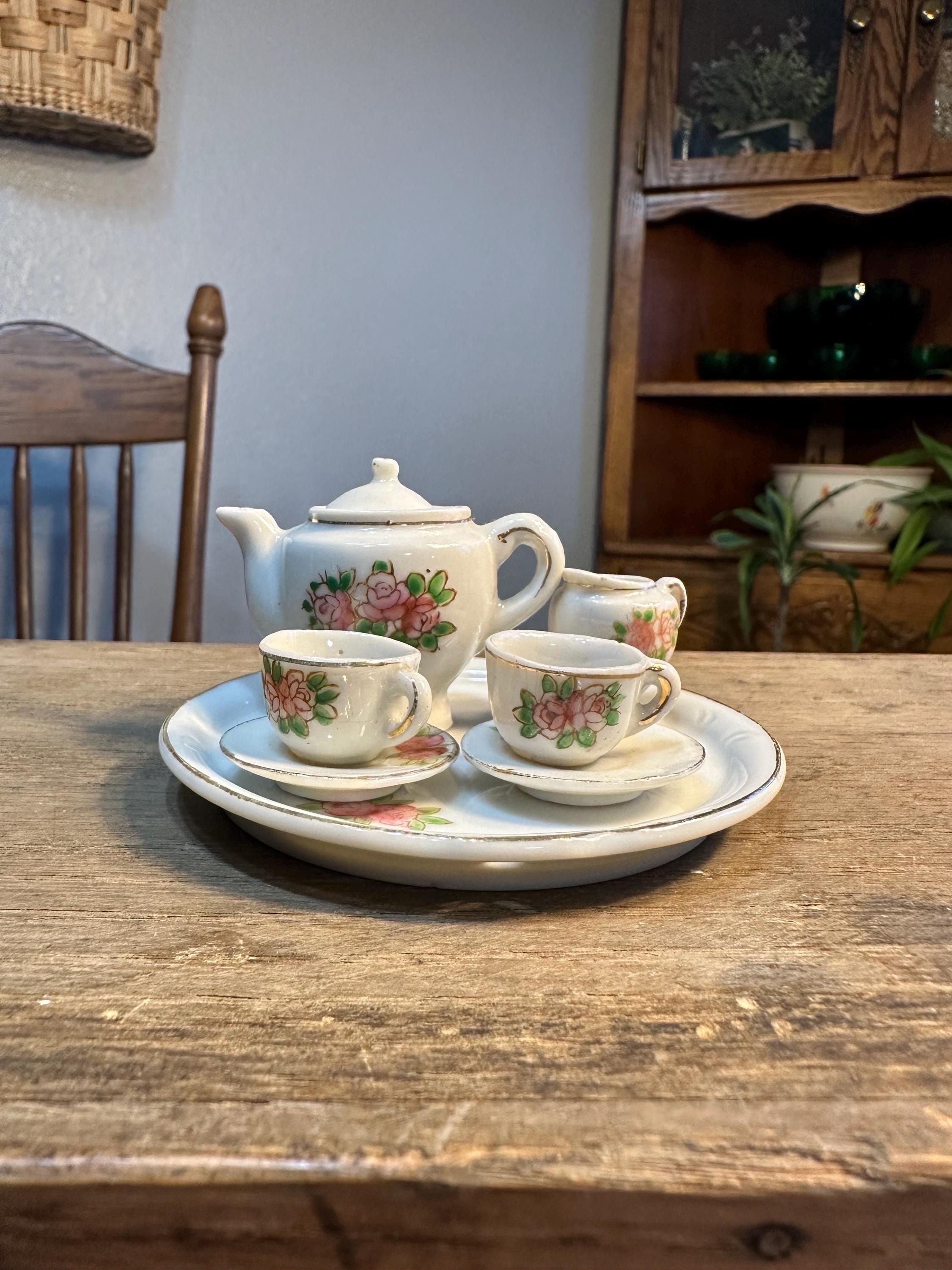 OhataJAPANChina　RIALTO　食器セット　54点　アンティーク Antique Occupied Japan Miniature Tea Set, Gold Trim, Rose Pattern