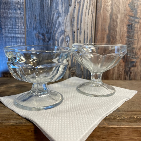Vintage Federal Glass Sherbet Bowls, Set of 2