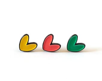 Cute hearts enamel pin set - Mini enamel pin bundle - Unique soft enamel pin - Aesthetic enamel pins - Pins for backpacks - Small hat pins