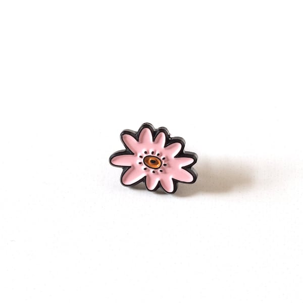 Flower Enamel Pin - Etsy