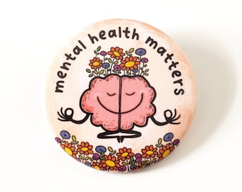 Épinglette pour la santé mentale - Épingles à épingles positives - Épingles pour sacs à dos - Épingles pour la sensibilisation mentale