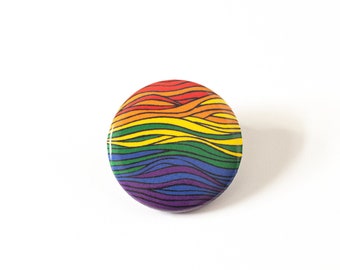 Subtle gay flag pin - Rainbow flag pinback buttons - lgbtq+ flags pin - Pins for backpacks - Pride flag pin