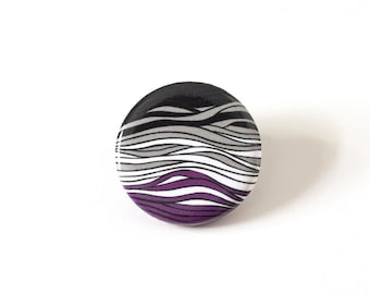 Subtle asexual flag pin - Asexual flag pinback buttons - lgbtq+ flags pin - Pins for backpacks - Pride flag pin