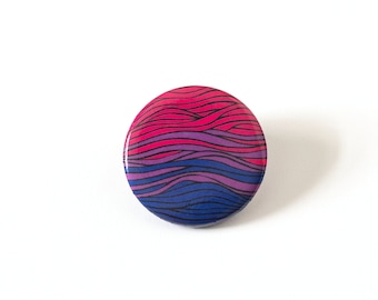 Subtle bisexual pinback button - Bisexual flag pin - Pins for backpacks - Lgbtq pins - Pride pin badge