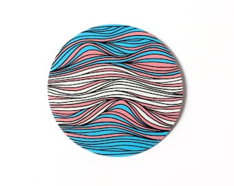 Subtilt transflagga-vinylklistermärke | Transgender Pride-klistermärke | Pride-festklistermärke | HBTQ+-klistermärke | 7,5 x 7,5 cm