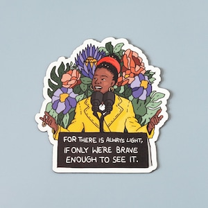 Autocollant en vinyle Amanda Gorman | Sticker citation inspirante | Sticker motivant | Sticker citation de poète | 3 x 3 pouces