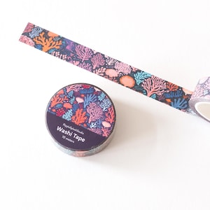 Underwater Coral Reef Washi Tape | Ocean Decorative Tape | Marine Life Masking Tape | Fun Colorful Washi Tape | Aquatic Washi Tape