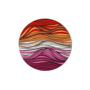 Sticker drapeau lesbien subtil en vinyle | autocollant de fierté lesbienne | Sticker imperméable LGBTQ+ | autocollant coloré de fierté | 3 x 3 pouces