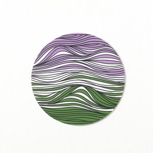 drapeau de fierté de genderqueer subtil de Zazzle.be Liste d'envies Vous avez des idées ? Autocollant en vinyle LGBTQ+ | Sticker soutien genderqueer | 3 x 3 pouces