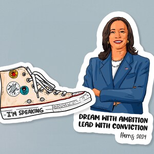 Ensemble d'autocollants Kamala Harris | « Je parle » et Harris 2024 | femmes en politique | autocollant d'autonomisation politique | Élection 2024