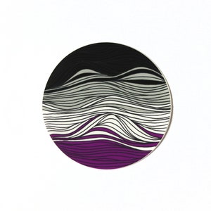 Autocollant en vinyle drapeau asexué subtil | autocollant de fierté d'as | Autocollant en vinyle LGBTQ+ | autocollant de célébration de fierté | 3 x 3 pouces