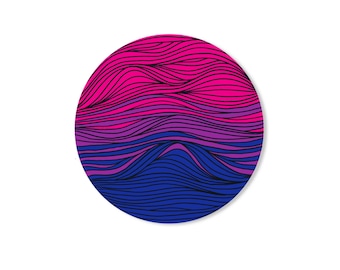 Subtle Bi Flag Vinyl Sticker | Bisexual Pride Sticker | LGBTQ+ Vinyl Sticker | Colorful Bi Pride Sticker | 3 x 3 inches