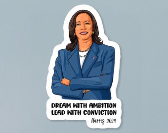 Kamala Harris 2024 Election Sticker | Kamala Harris Inspirational Vinyl Sticker | Political and Democratic Party Support | Empowering Decal