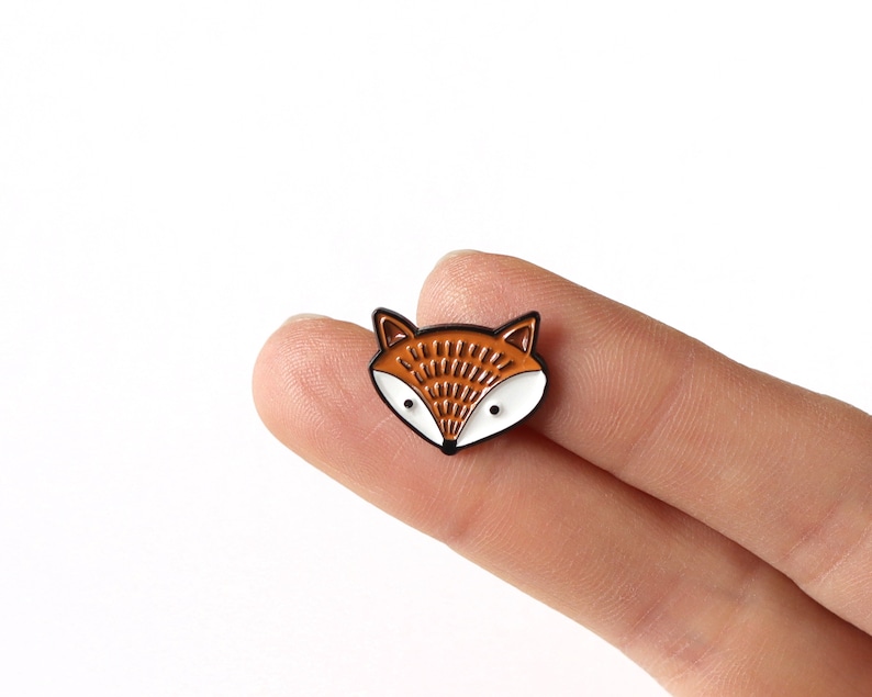 Cute Fox Enamel Pin | Woodland Animal Lapel Pin for Jackets, Bags, and ...
