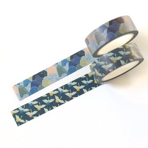 Birds and Mountains Decorative Washi Tape Set | Sophisticated Nature Masking Tapes | Calming Scenic Journaling Tape | Serene Paper Crafts