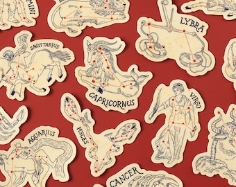 Zodiac Constellation Vinyl Stickers | Astrology Stickers | Cool Horoscope Stickers