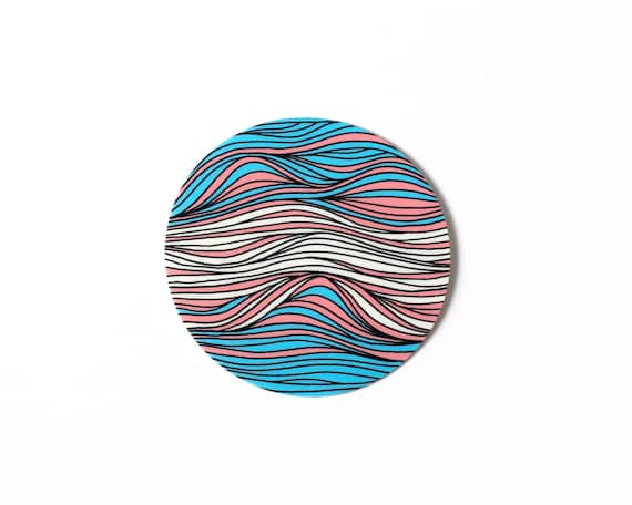 Subtle Trans Flag Vinyl Sticker | Transgender Pride Sticker | Pride Celebration Sticker | LGBTQ+ Sticker | 3 x 3 Inches