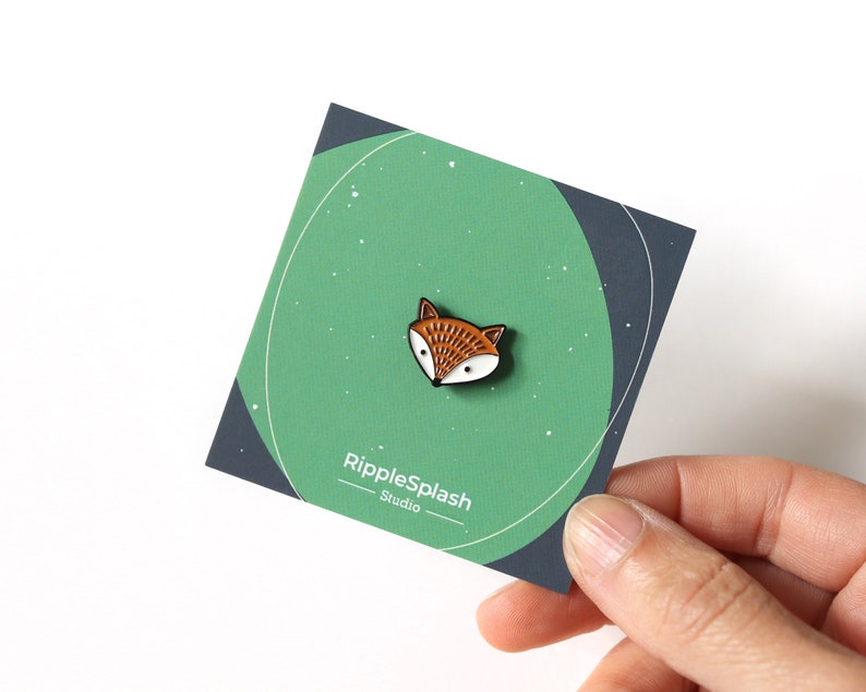 Cute Fox Enamel Pin | Woodland Animal Lapel Pin for Jackets, Bags, and ...