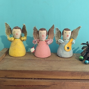 Vintage Spun Cotton Angels Christmas